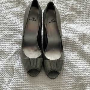 Stuart Weitzman silver heels